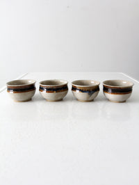 vintage studio pottery cups set of 4