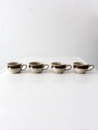 vintage studio pottery cups set of 4