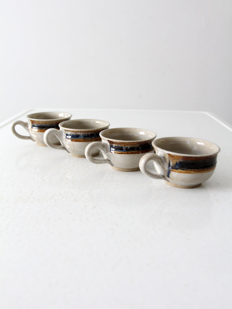 vintage studio pottery cups set of 4