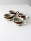 vintage studio pottery cups set of 4