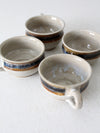 vintage studio pottery cups set of 4