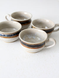 vintage studio pottery cups set of 4