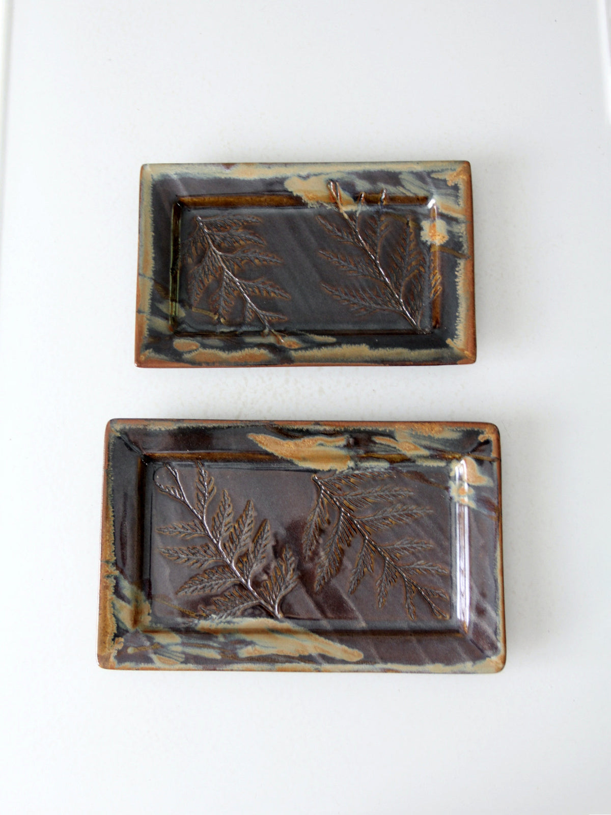 vintage Cascadia Stoneware Plates Pair