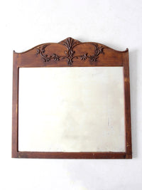 antique carved wood mirror