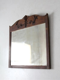 antique carved wood mirror