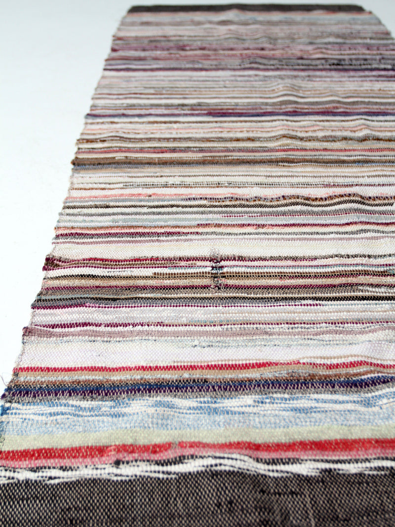 vintage American rag rug runner