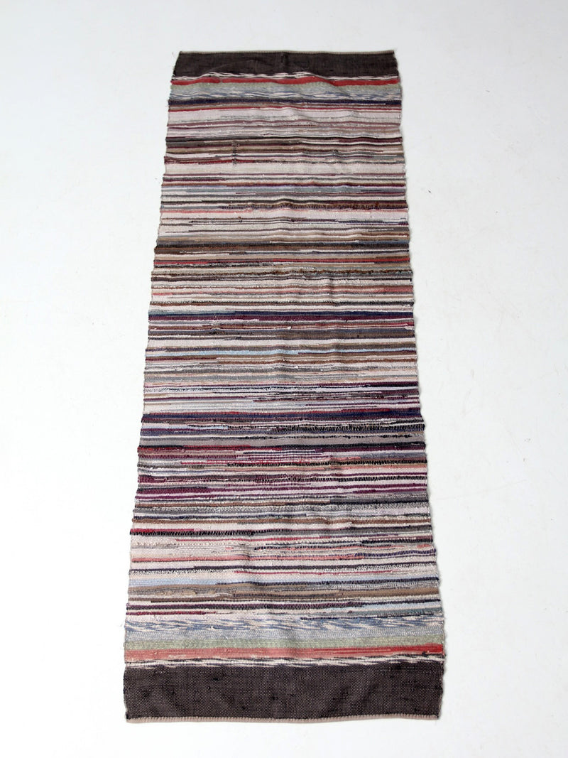 vintage American rag rug runner