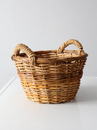 vintage woven rattan basket