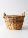 vintage woven rattan basket