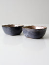 vintage studio pottery bowl pair