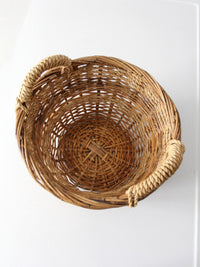 vintage woven rattan basket