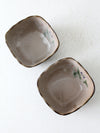 vintage studio pottery bowl pair