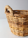 vintage woven rattan basket