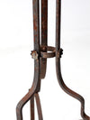 antique wrought iron plantstand with copper bowl