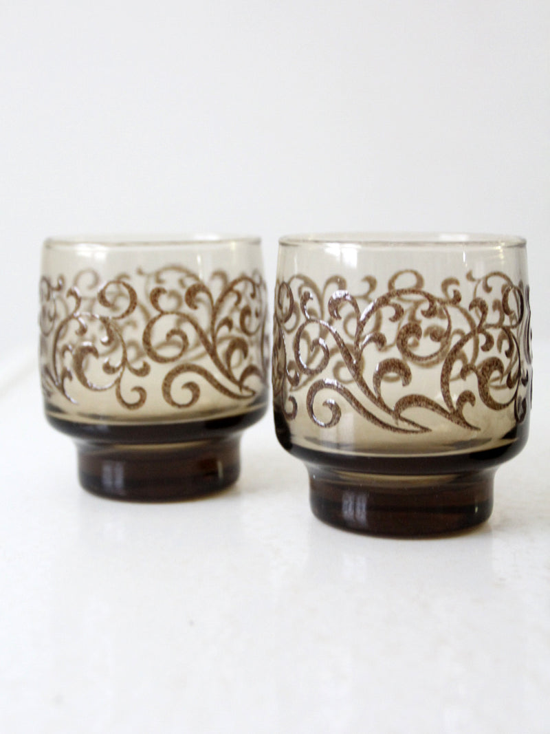 vintage Libbey Prado Scroll tumblers set of 7