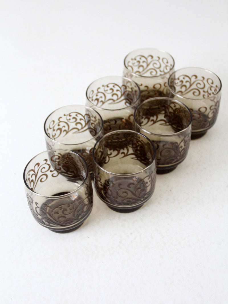 vintage Libbey Prado Scroll tumblers set of 7