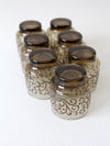 vintage Libbey Prado Scroll tumblers set of 7