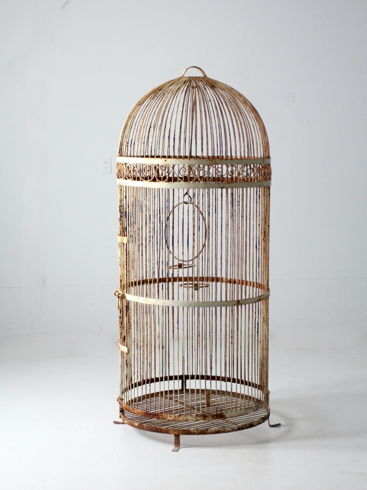antique large iron bird cage – 86 Vintage