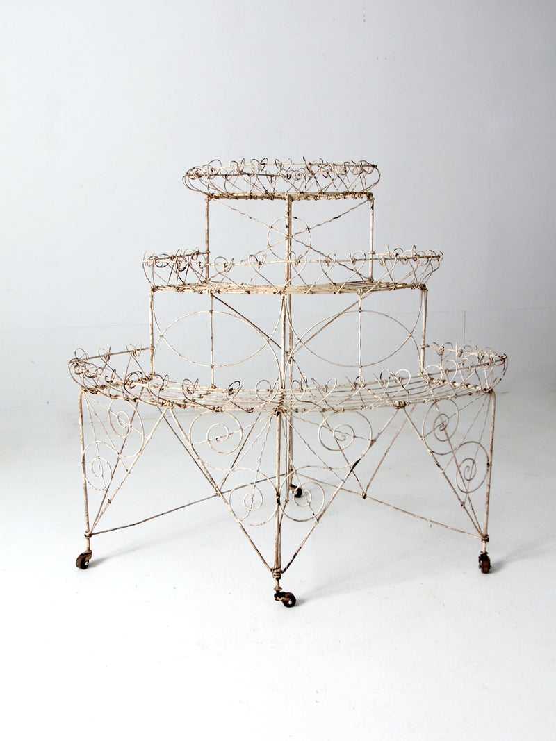 Tiered Victorian Wire Plant Stand