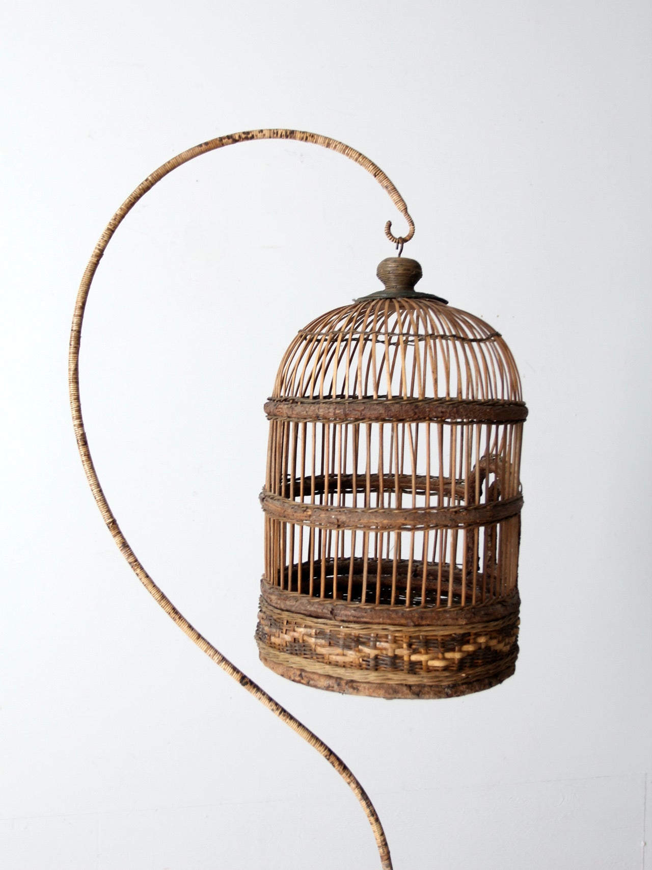 vintage wicker bird cage with stand – 86 Vintage