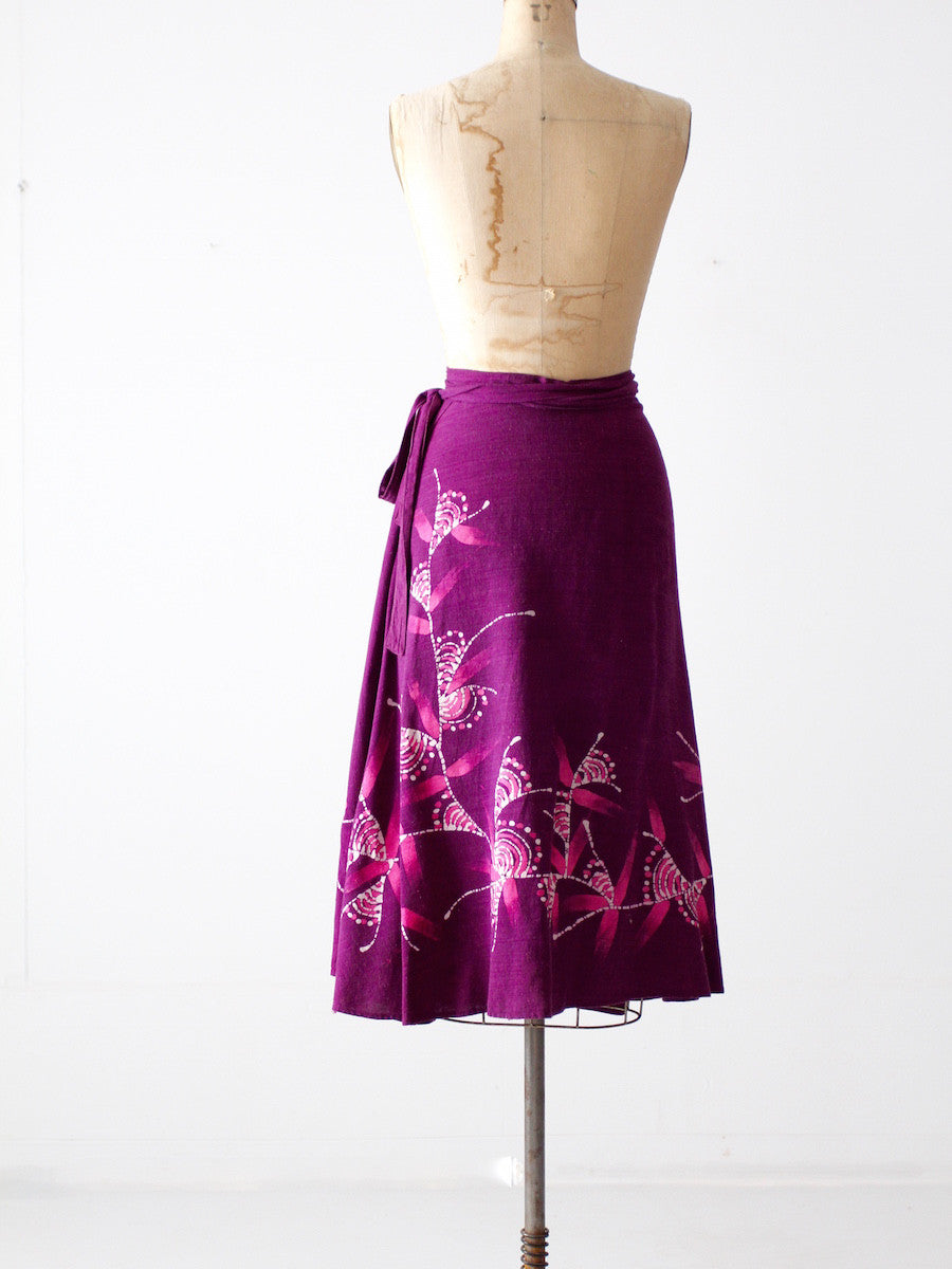 Vintage 70s Tropical Wrap Skirt – 86 Vintage