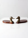 vintage brass duck valet trays pair