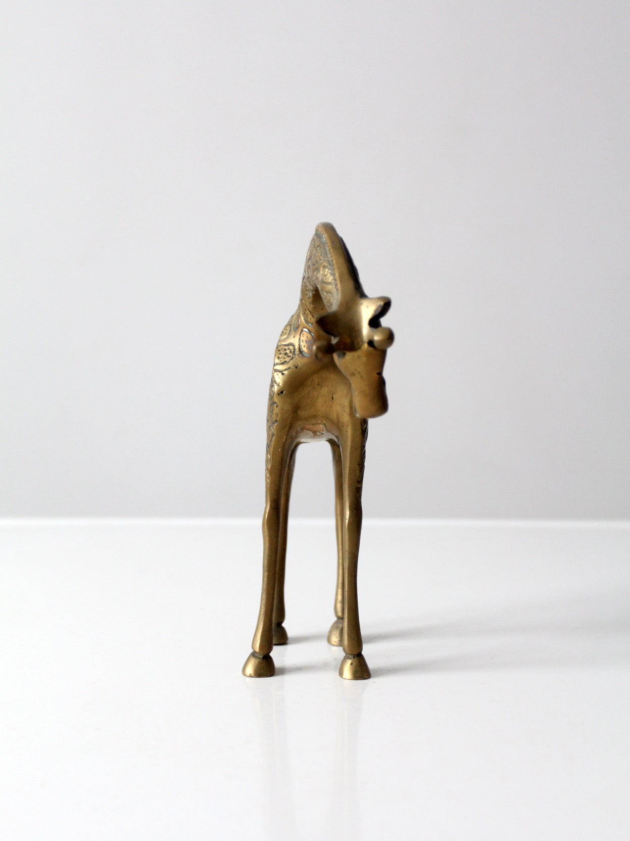 Mid Century Brass Giraffe on sale Detailed Mid Century