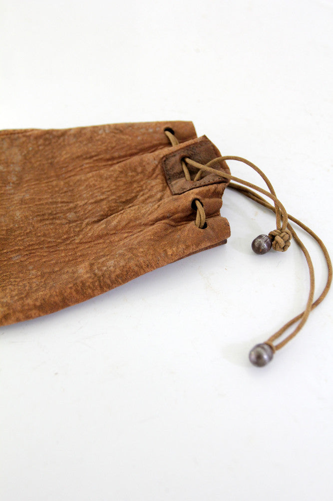 Drawstring Bag Leather Pouch Tablet Holder Marble Bag 