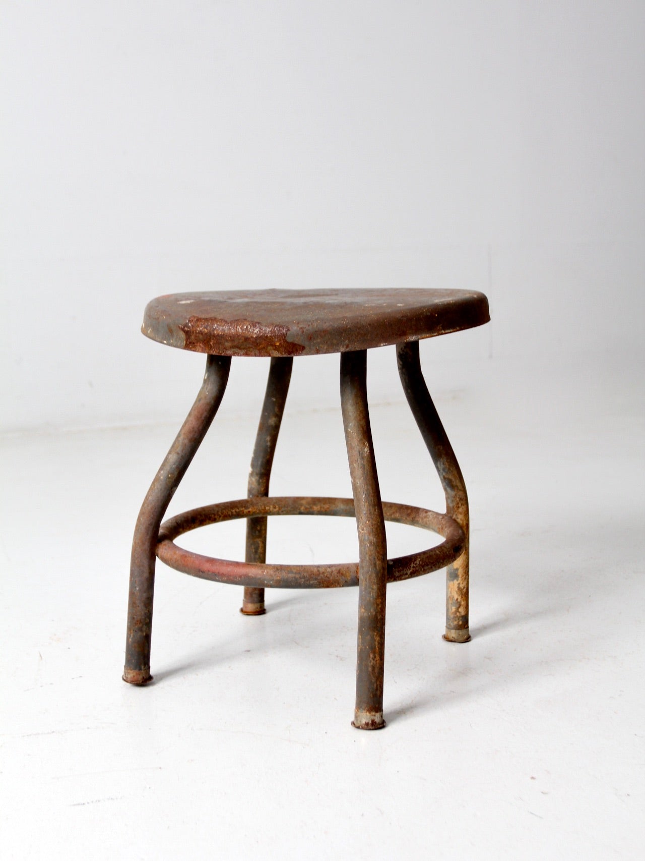 vintage industrial metal stool