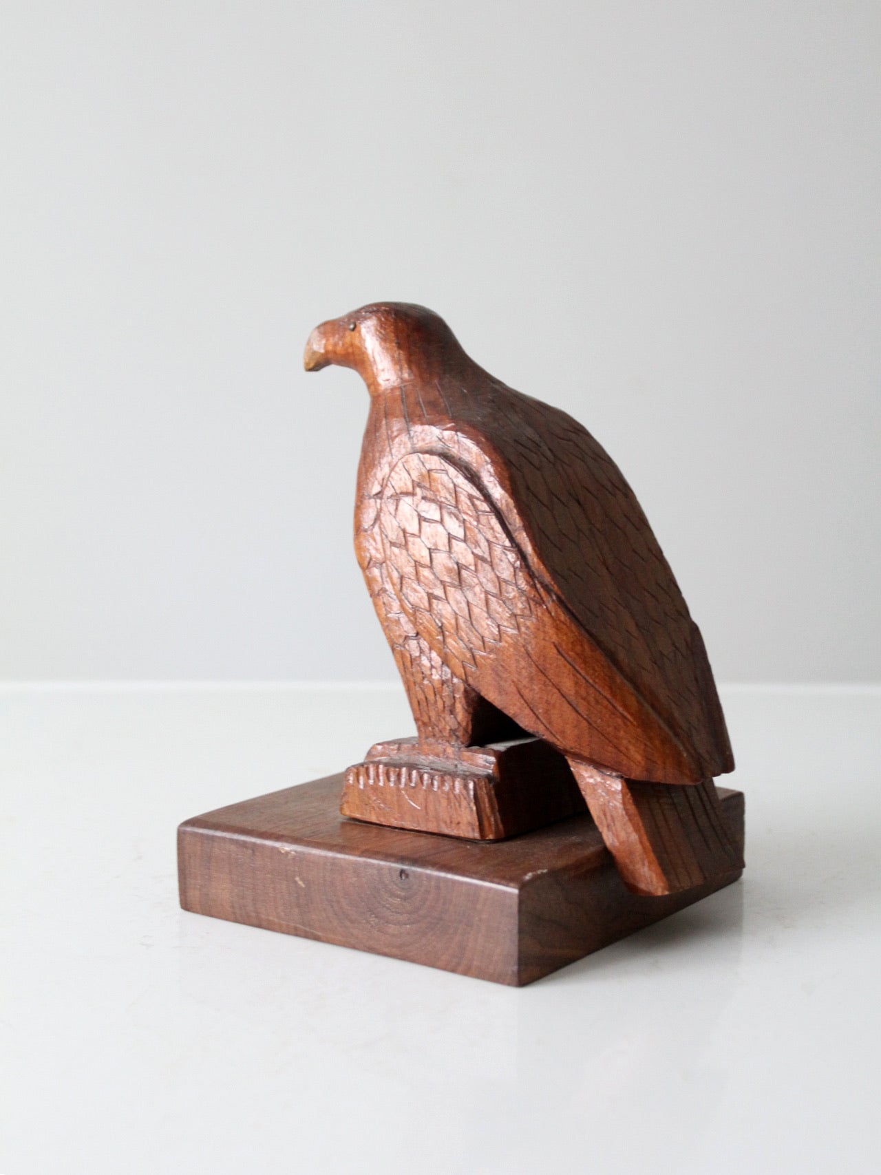 Vintage Collectible store Decorative Wooden Hand-carved Eagle Shelf Figurine 8