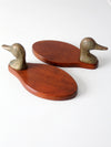 vintage brass duck valet trays pair