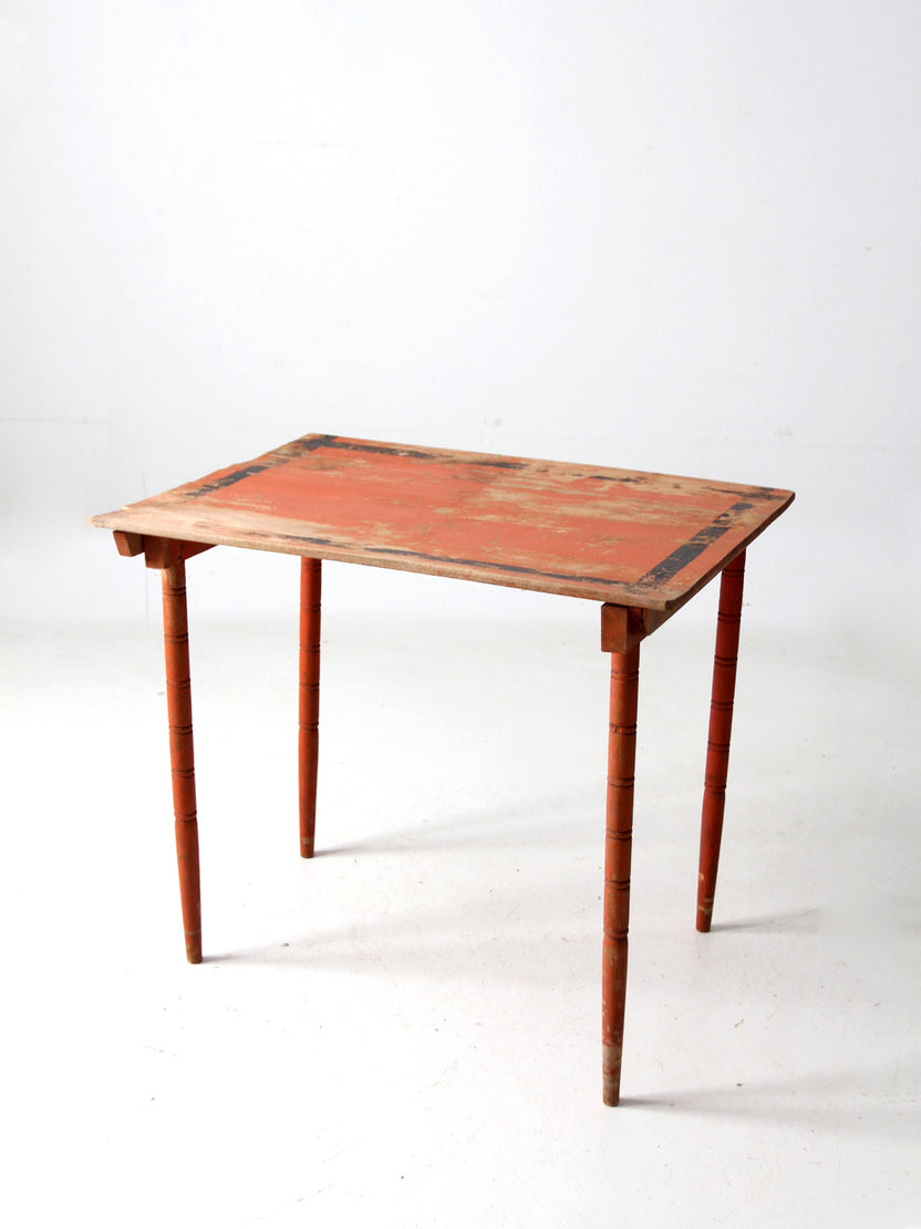 antique painted wood folding table – 86 Vintage