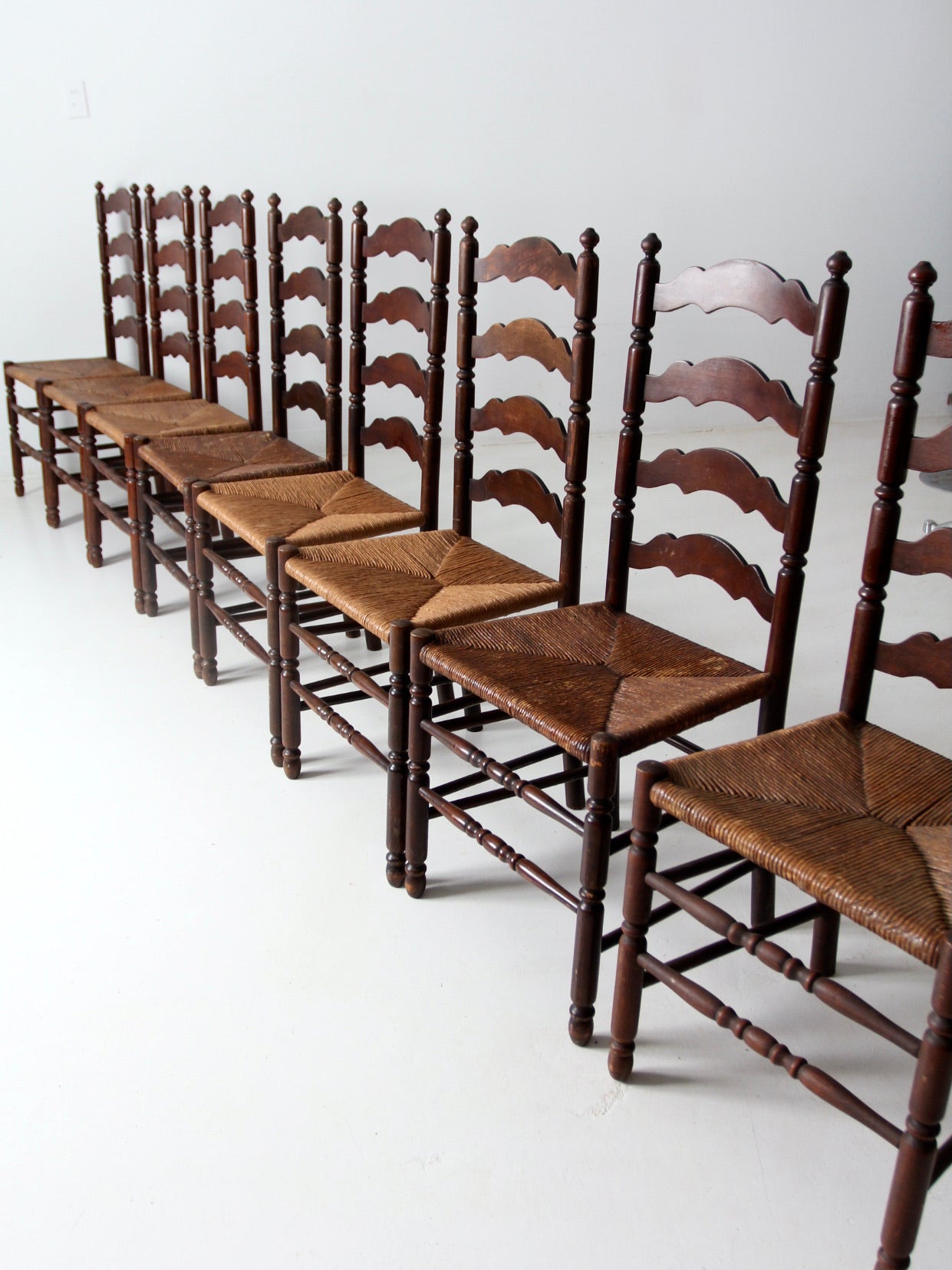 Tell City Chair rush seat dining chairs set of 8 86 Vintage