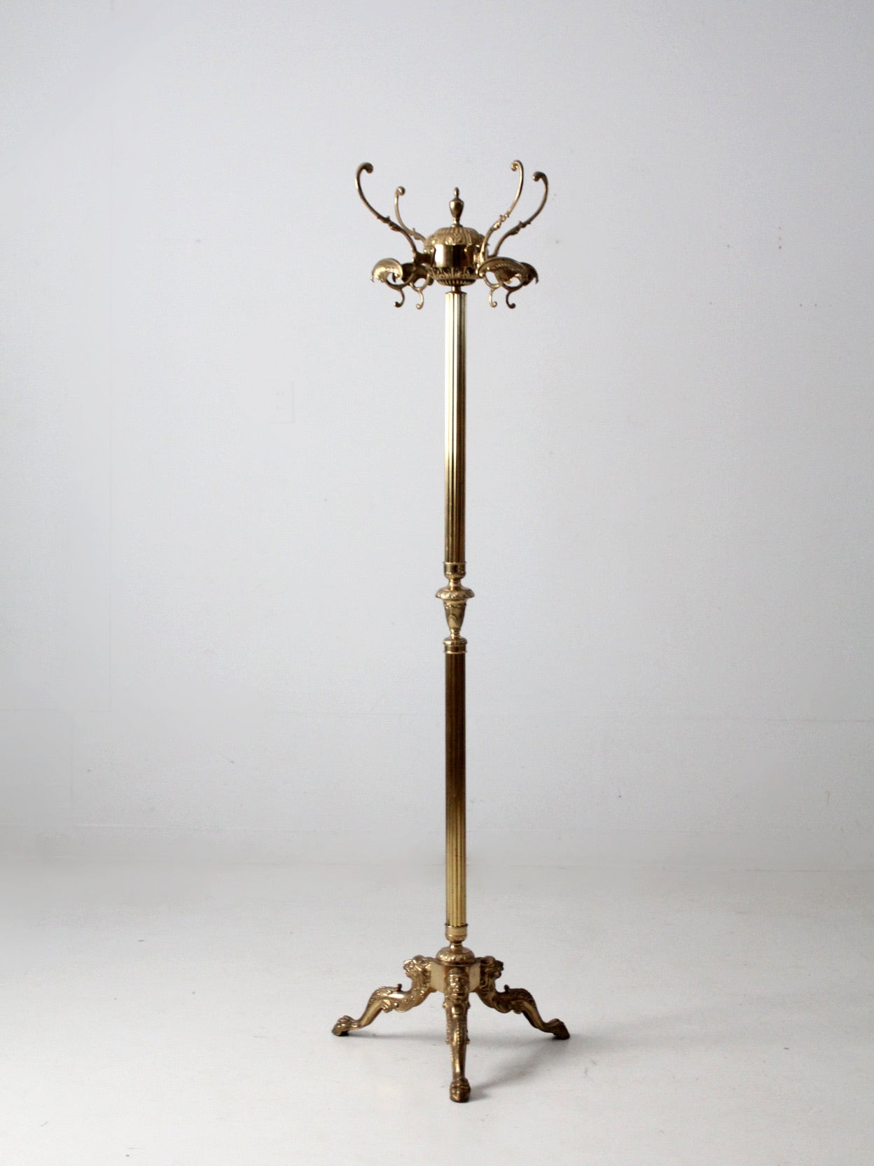 Brass coat rack discount stand