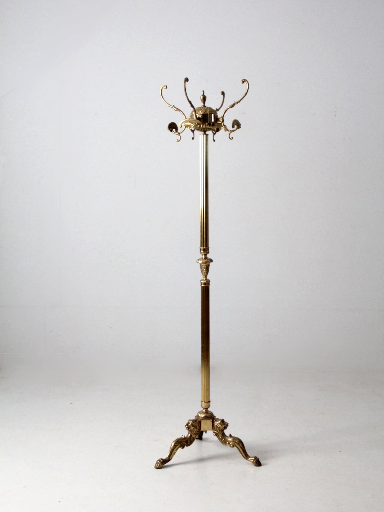 Antique brass best sale coat rack