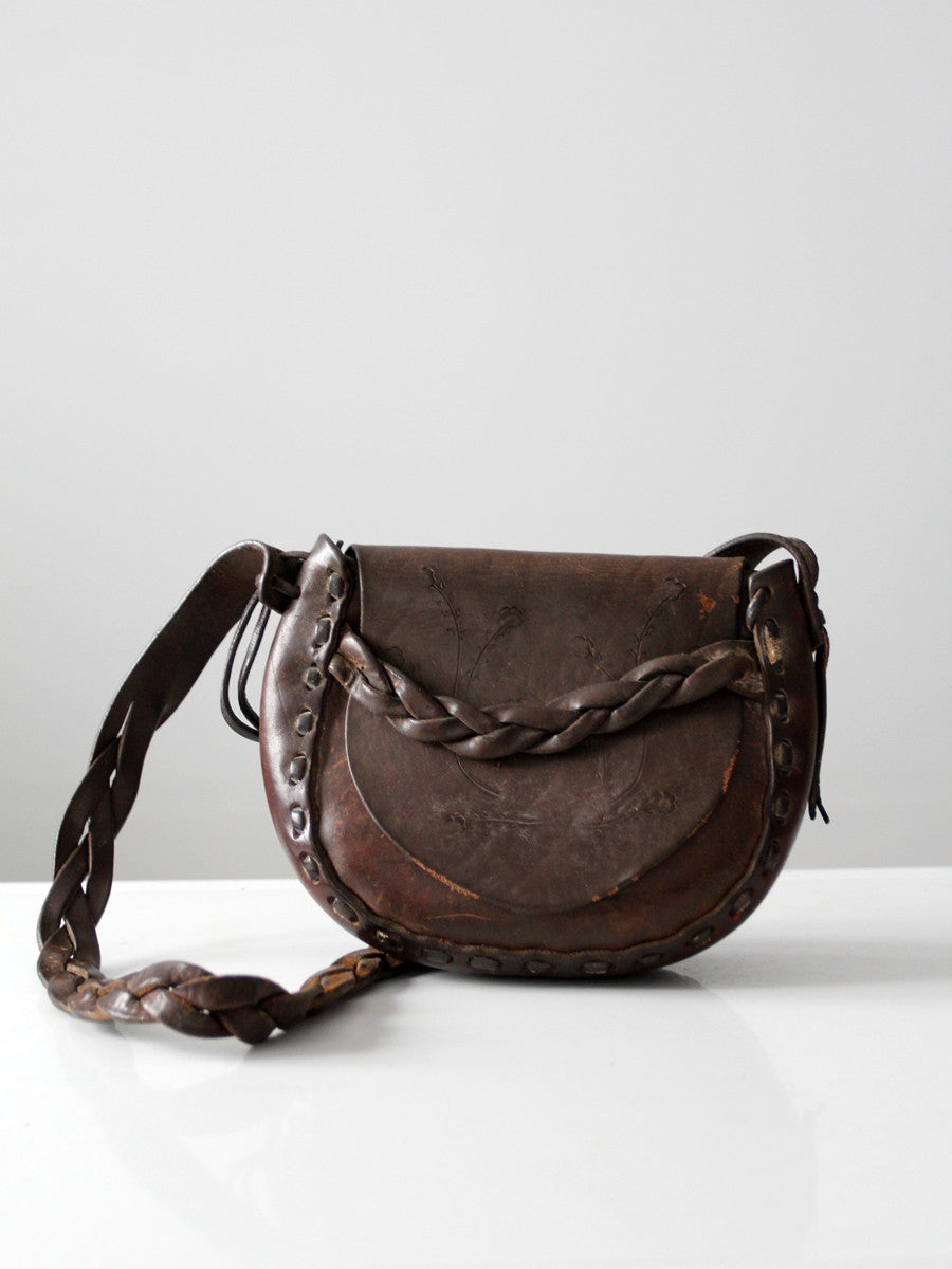 vintage 70s leather shoulder bag – 86 Vintage