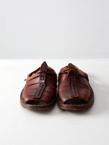 vintage 70s huaraches leather sandals – 86 Vintage