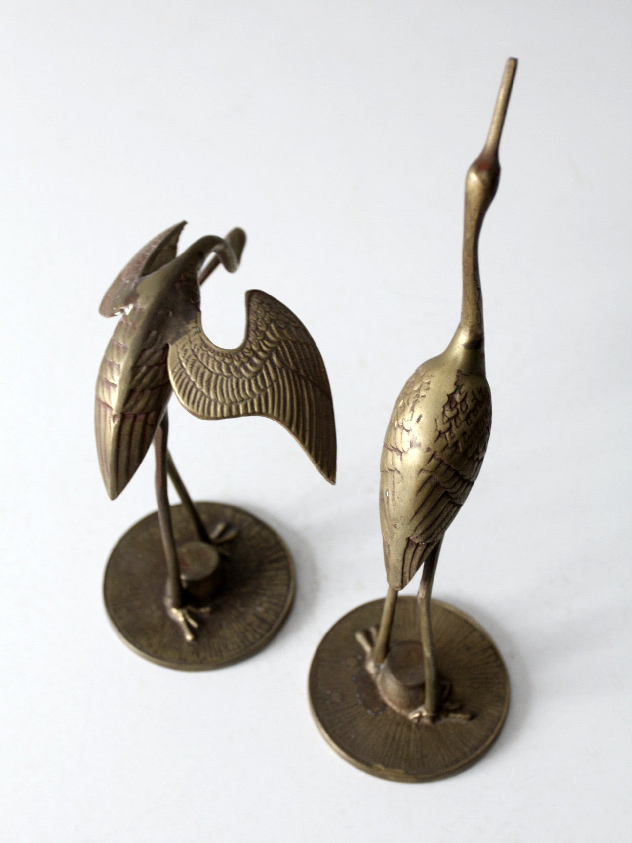 Vintage Mid-Century MCM Solid deals Brass Curlew Bird Statue Figures Pair RARE Elegant