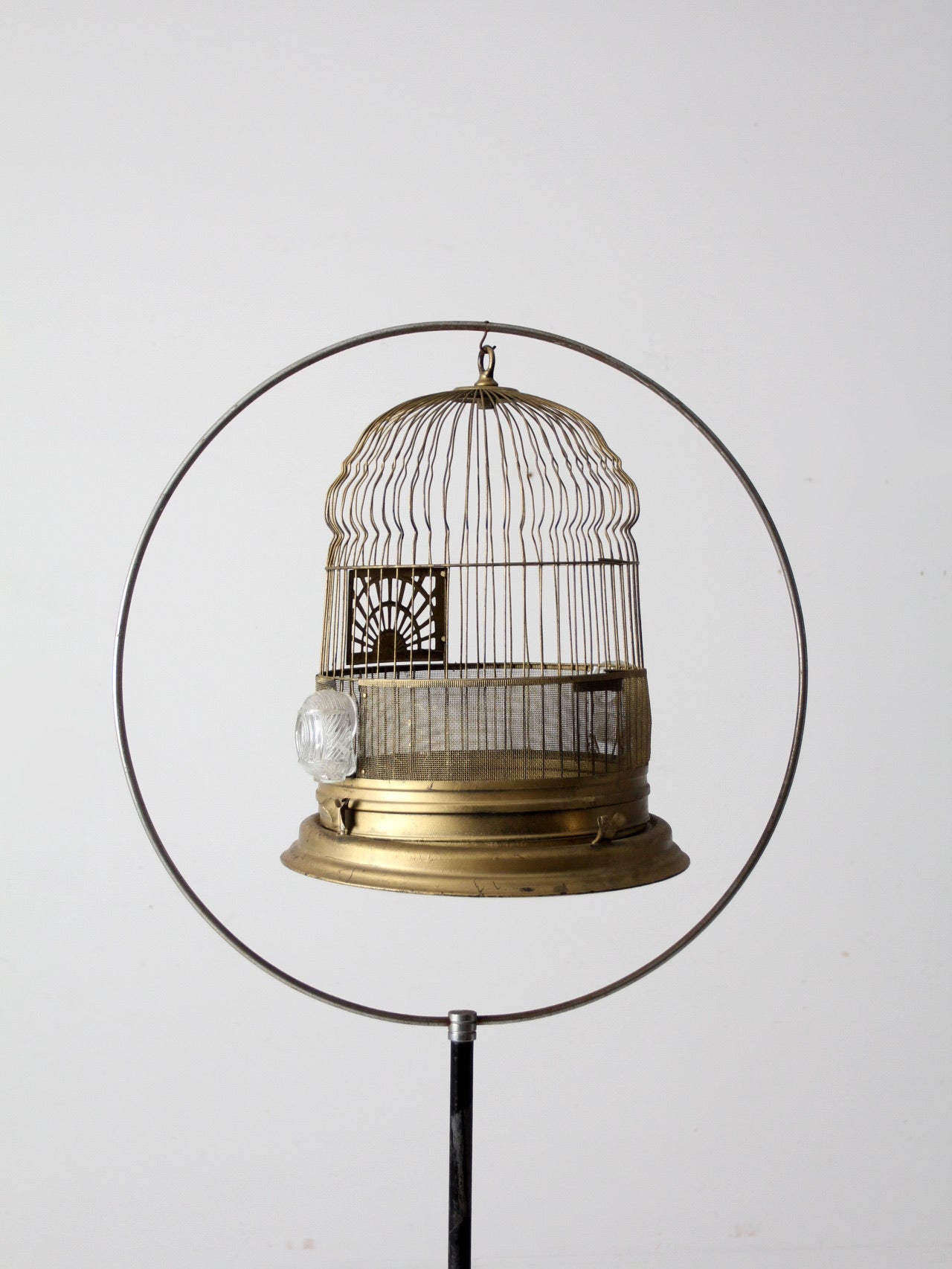 Vintage Hendryx Bird Cage & Floor Standornate Brass Bird Cage on Tall  Floor Standvictorian Rustic Style Decorative Bird Cage 