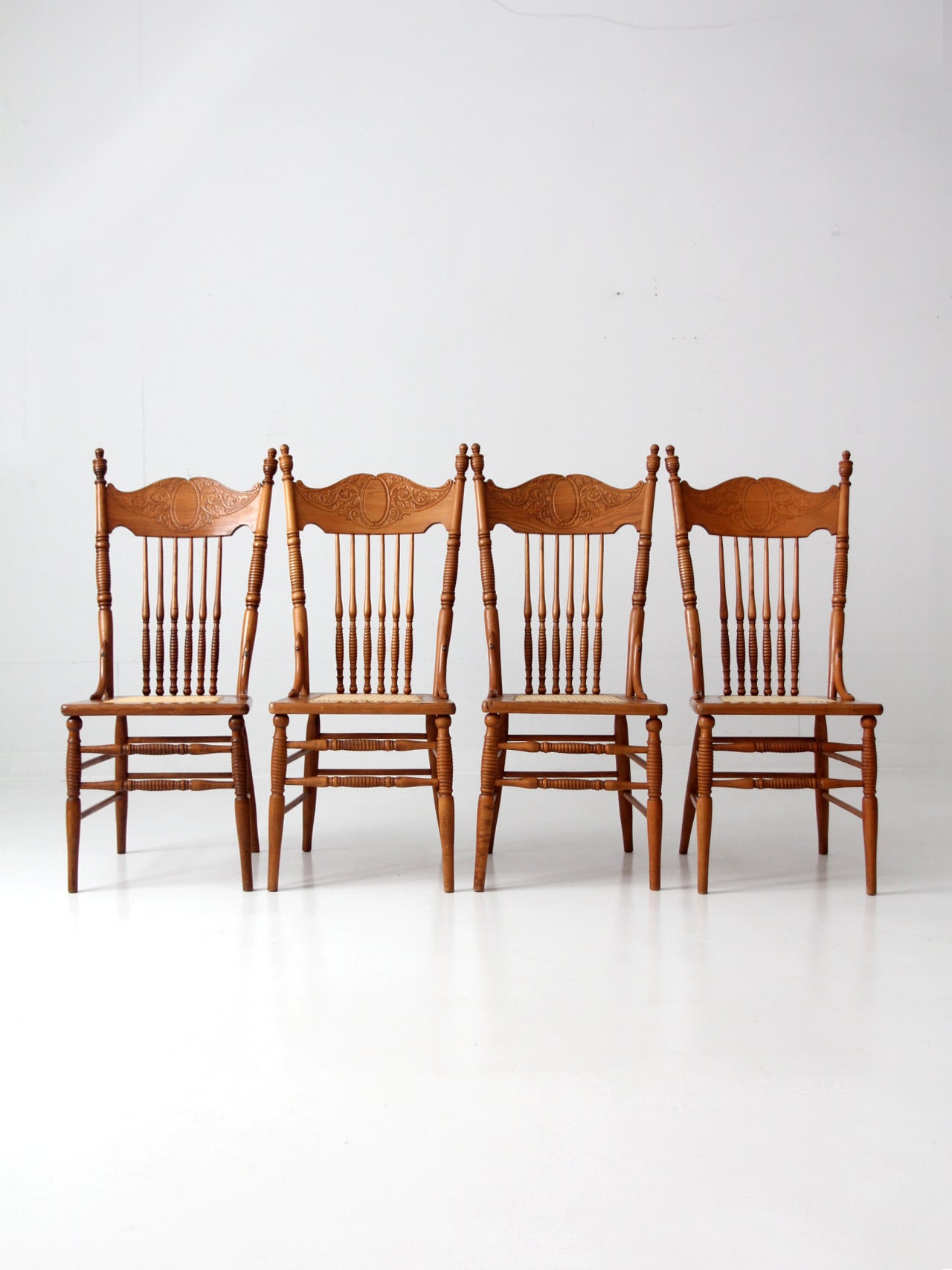 Vintage pressed back discount chairs