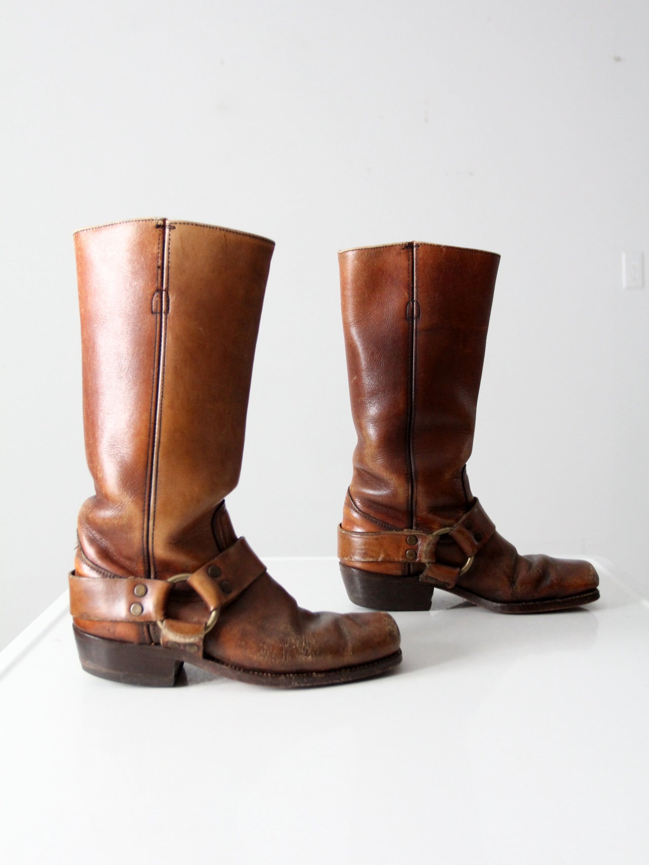 Frye black motorcycle sales boots