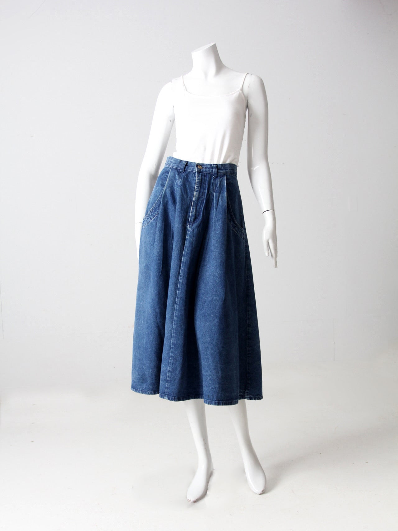 80's denim skirt best sale