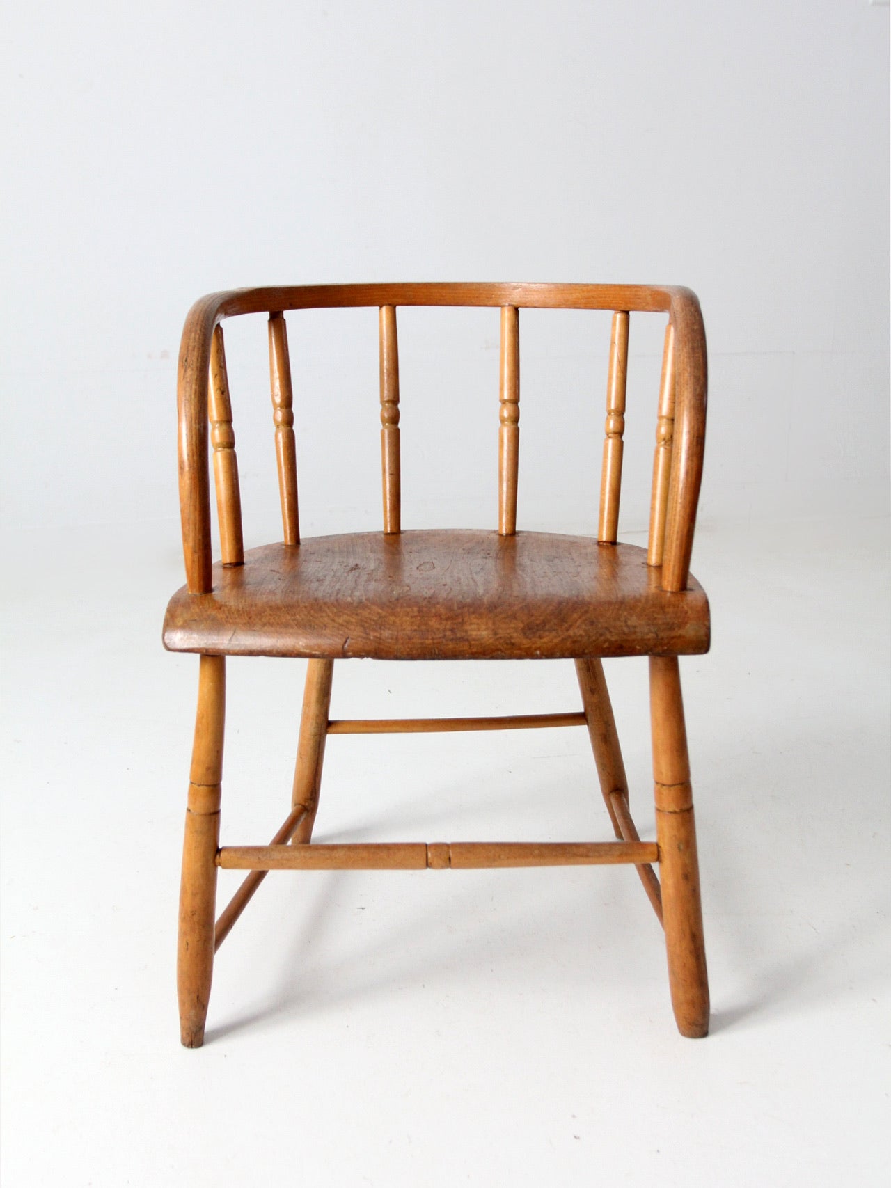 Antique wooden best sale barrel chair