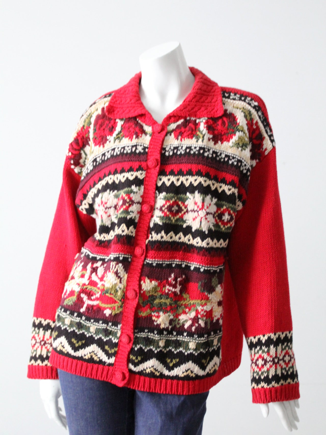 vintage 90s Christmas cardigan sweater – 86 Vintage