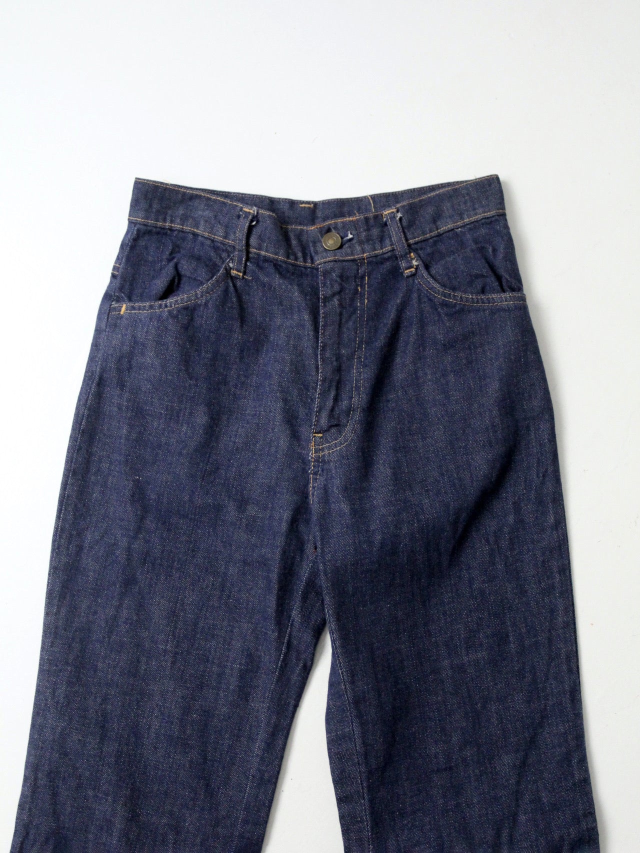 vintage 70's Sears pull on bell bottom jeans, 27 x 30