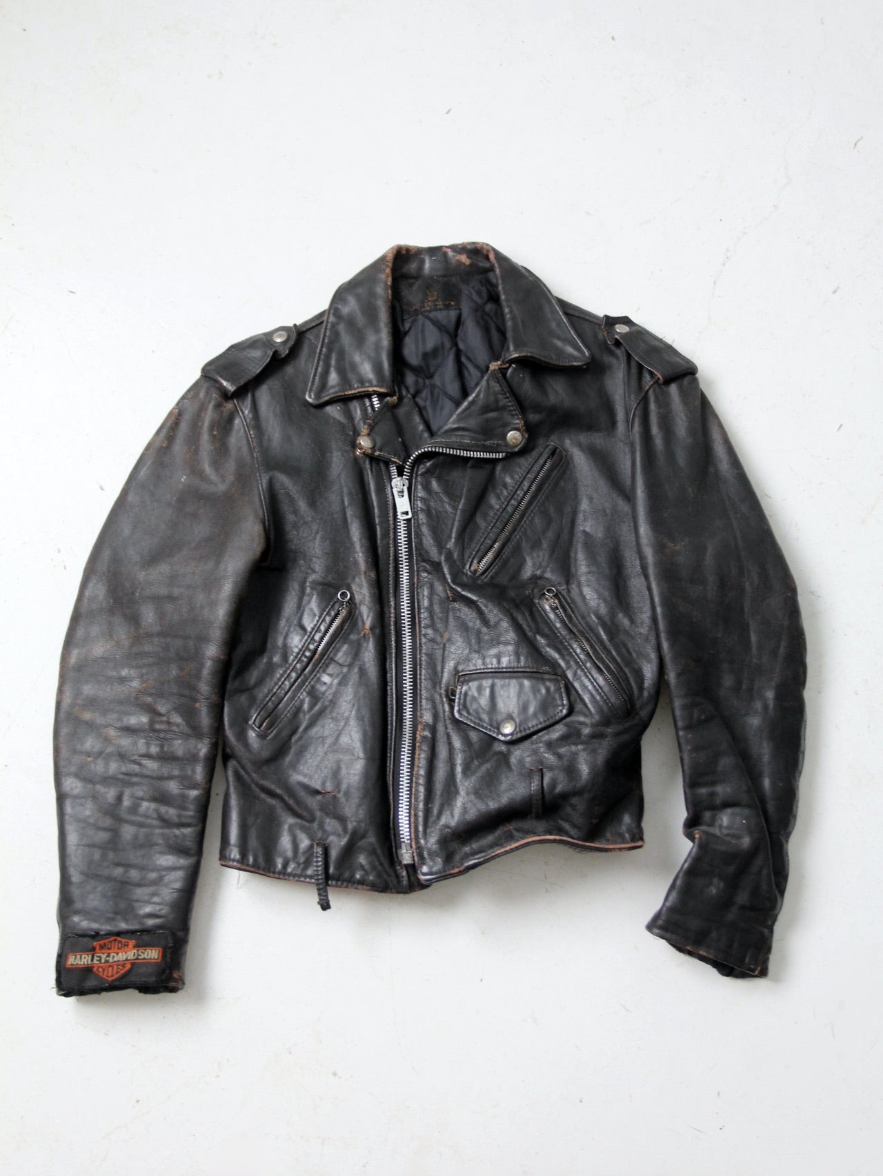 Shop Harley Davidson Vintage Leather Biker Jacket