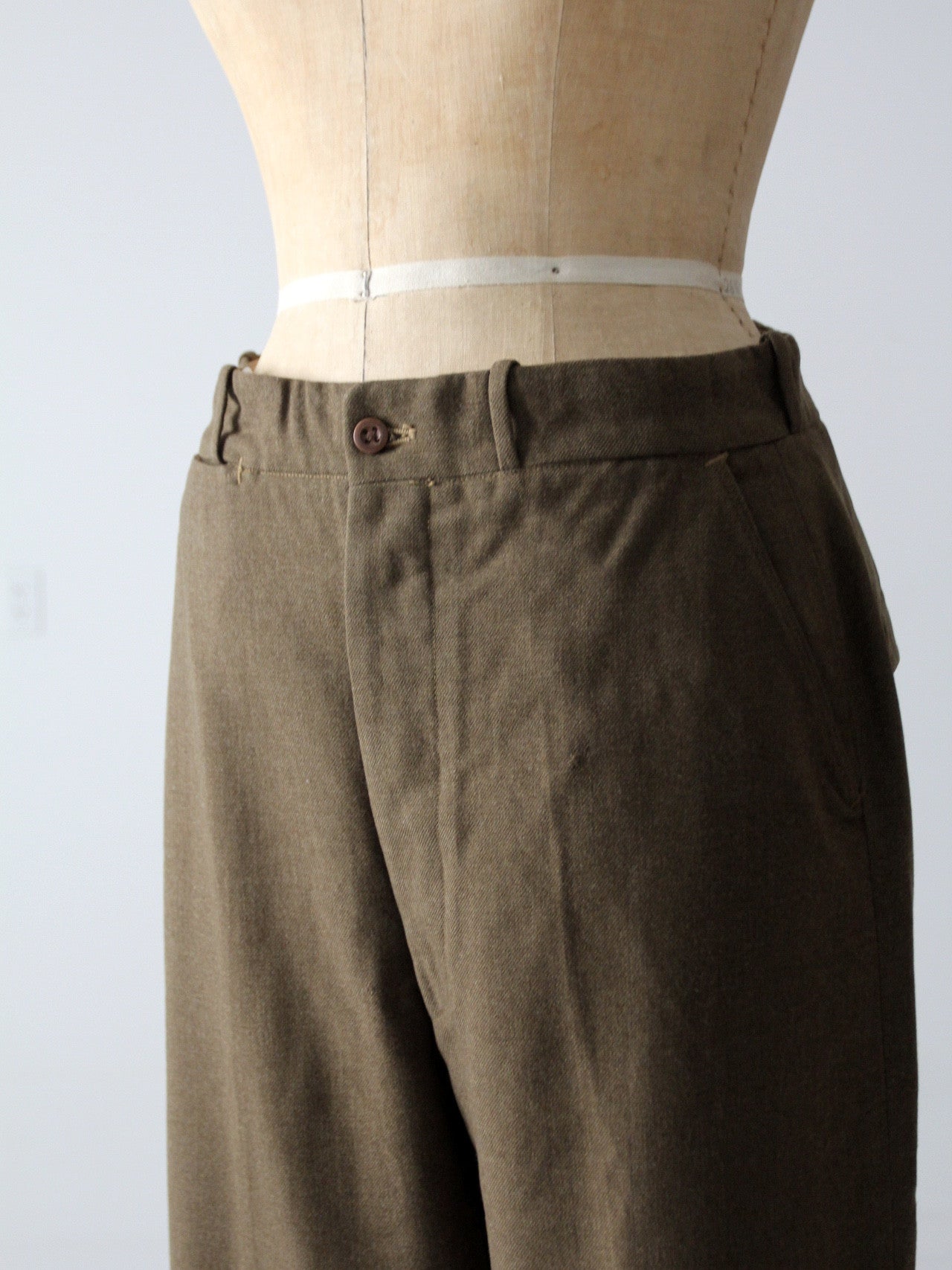 Small 1940s Men's Olive Military Pants – Style & Salvage
