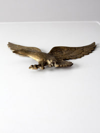 AVAILABLE ~ Vintage MCM Brass eagle wall hanging; beautiful! 15.5