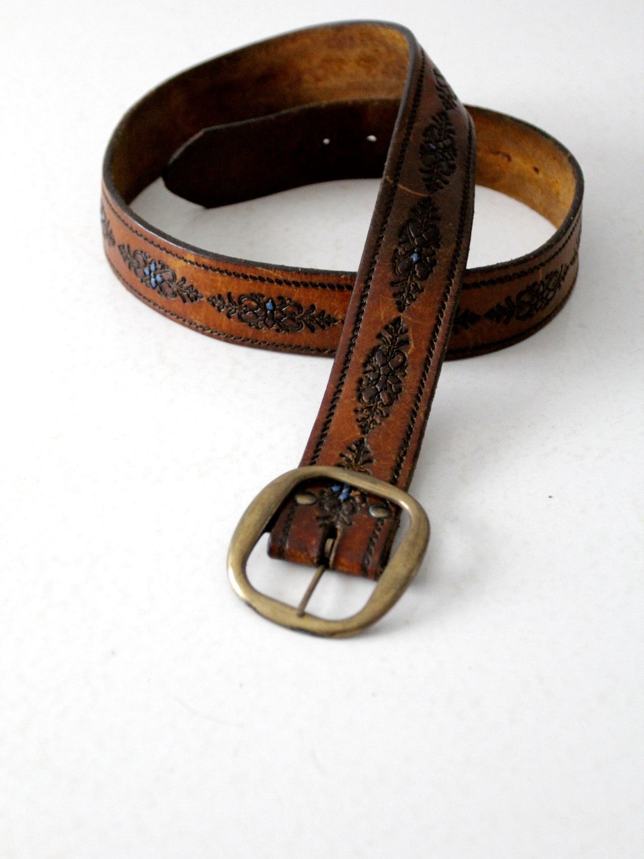 vintage 70s braided leather belt – 86 Vintage