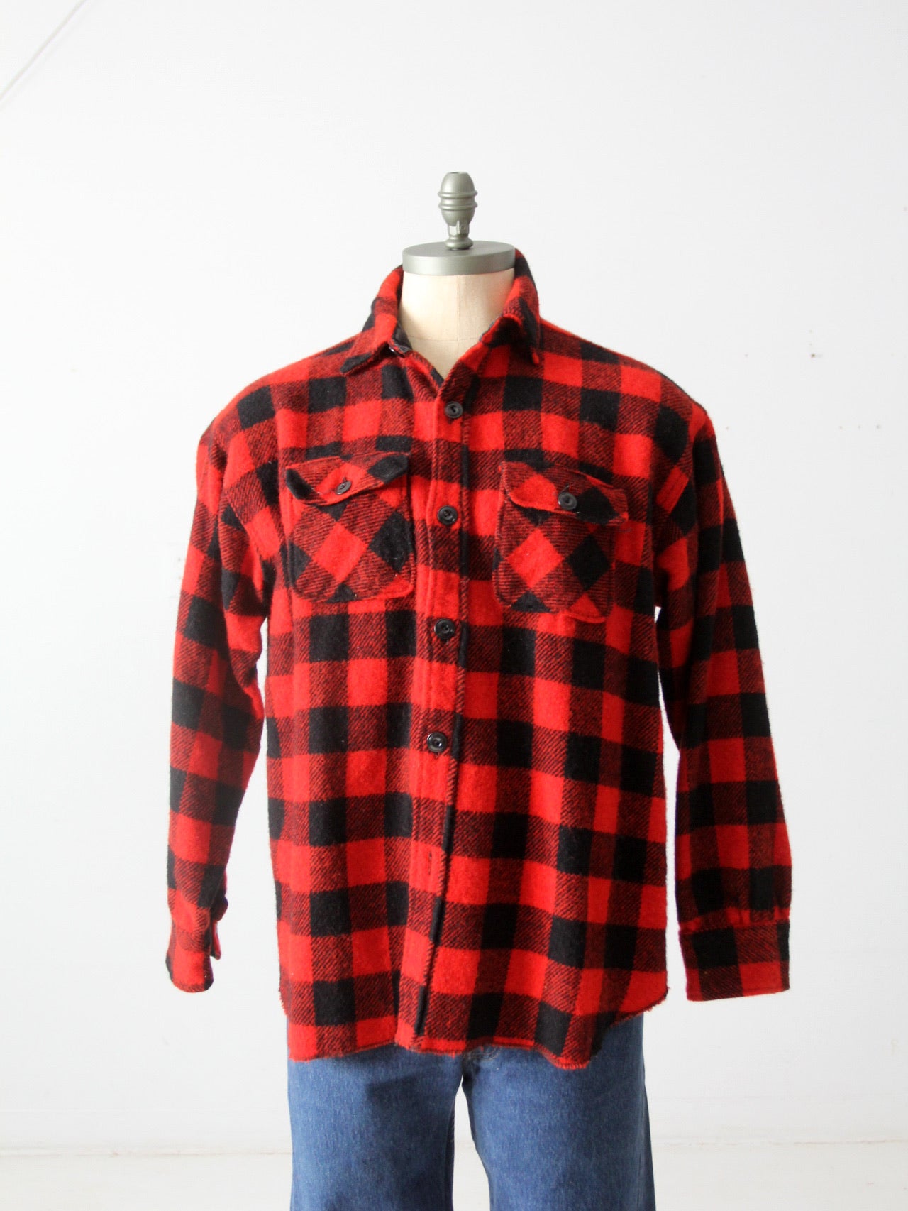 vintage 50s red flannel shirt – 86 Vintage